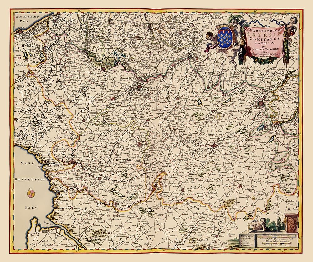 Artois Province France Belgium - Visscher 1681