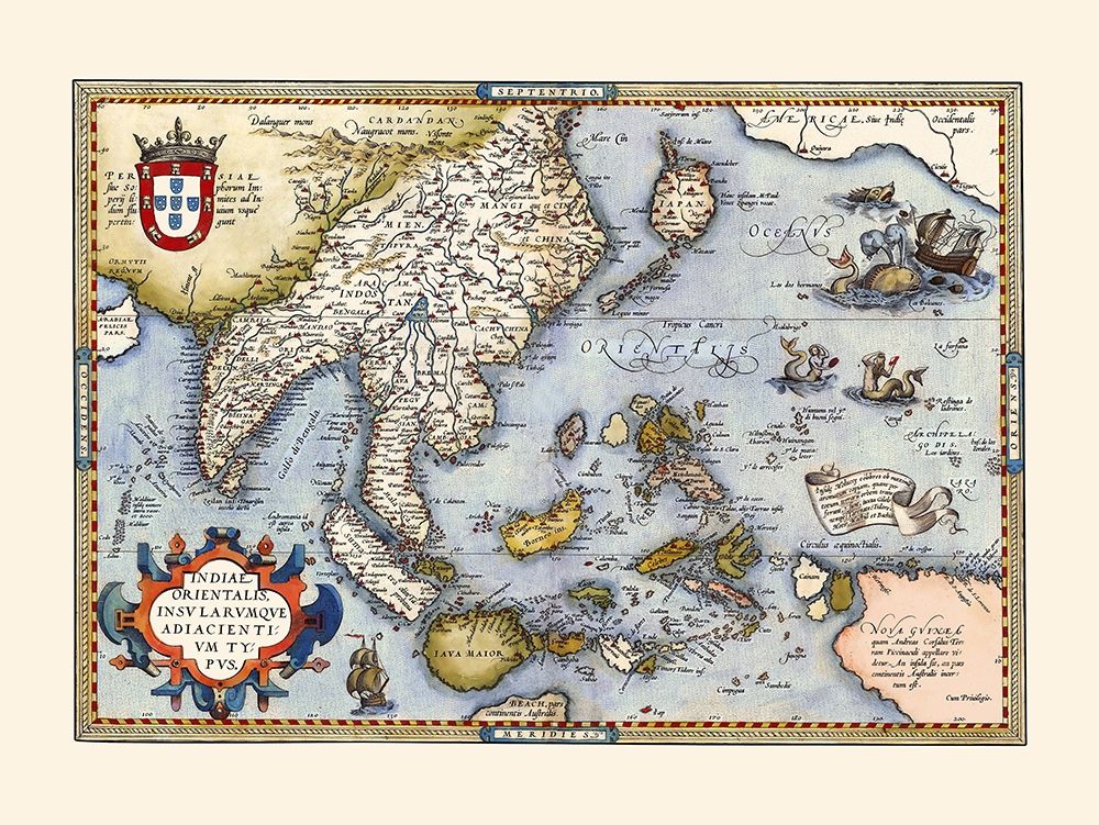 Southeast Asia Indonesia India - Ortelius 1570