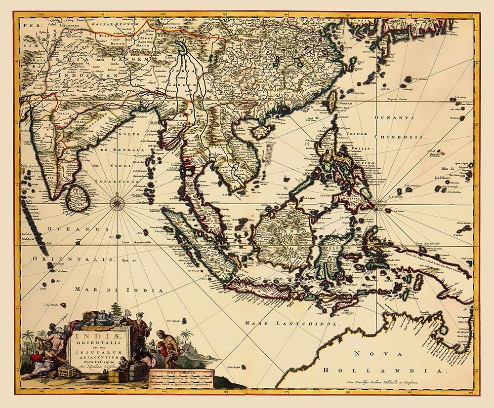 Southeast Asia with Oceania - Visscher 1681