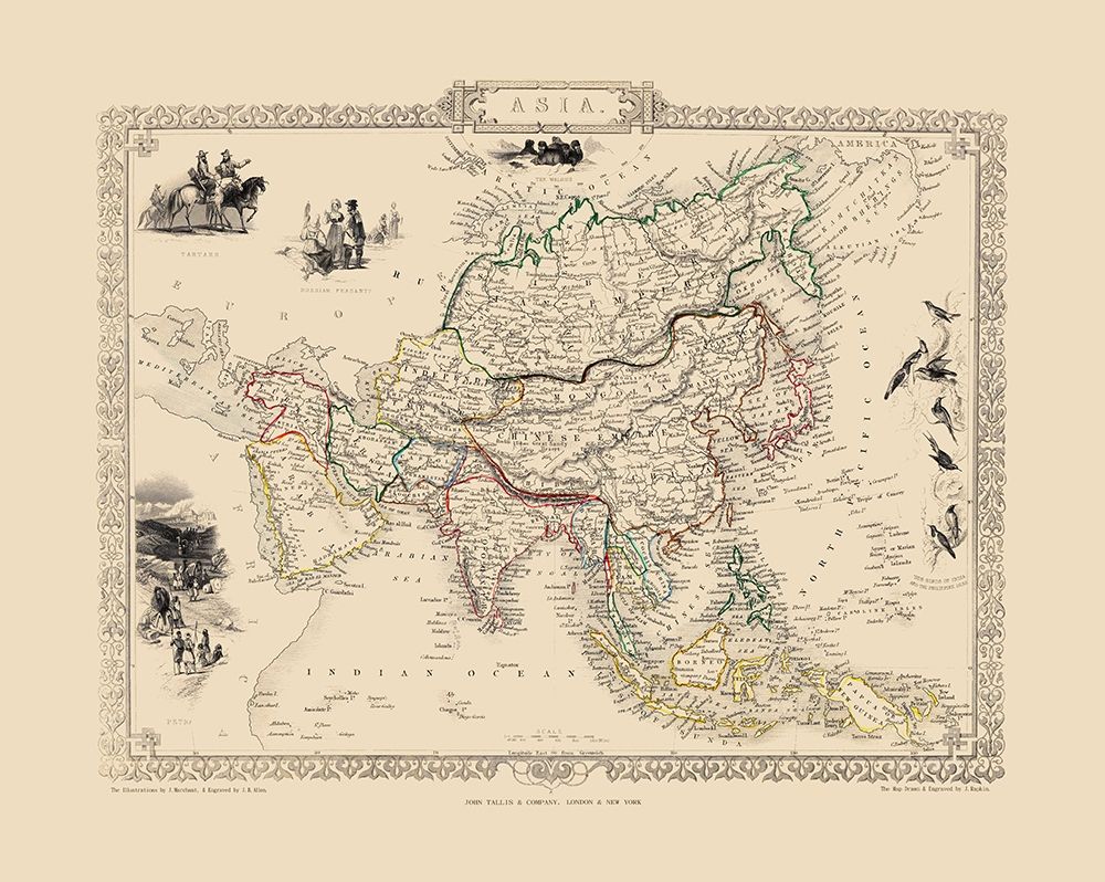 Asia - Tallis 1851