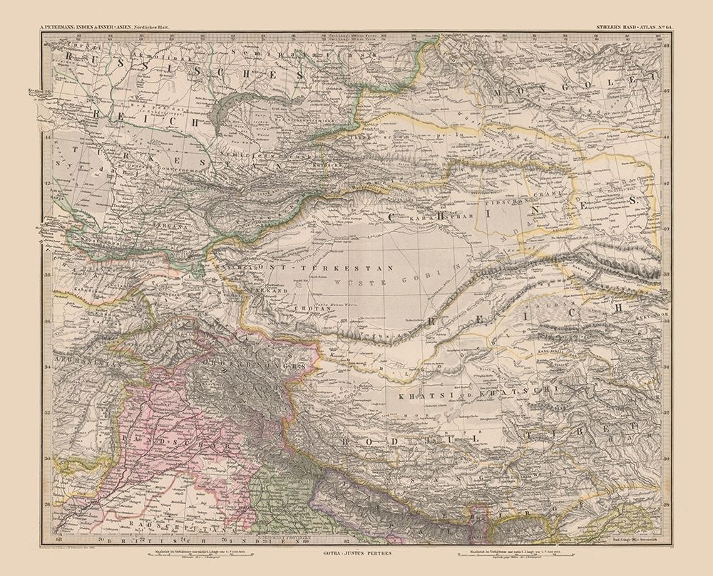 Central Asia - Stieler  1885