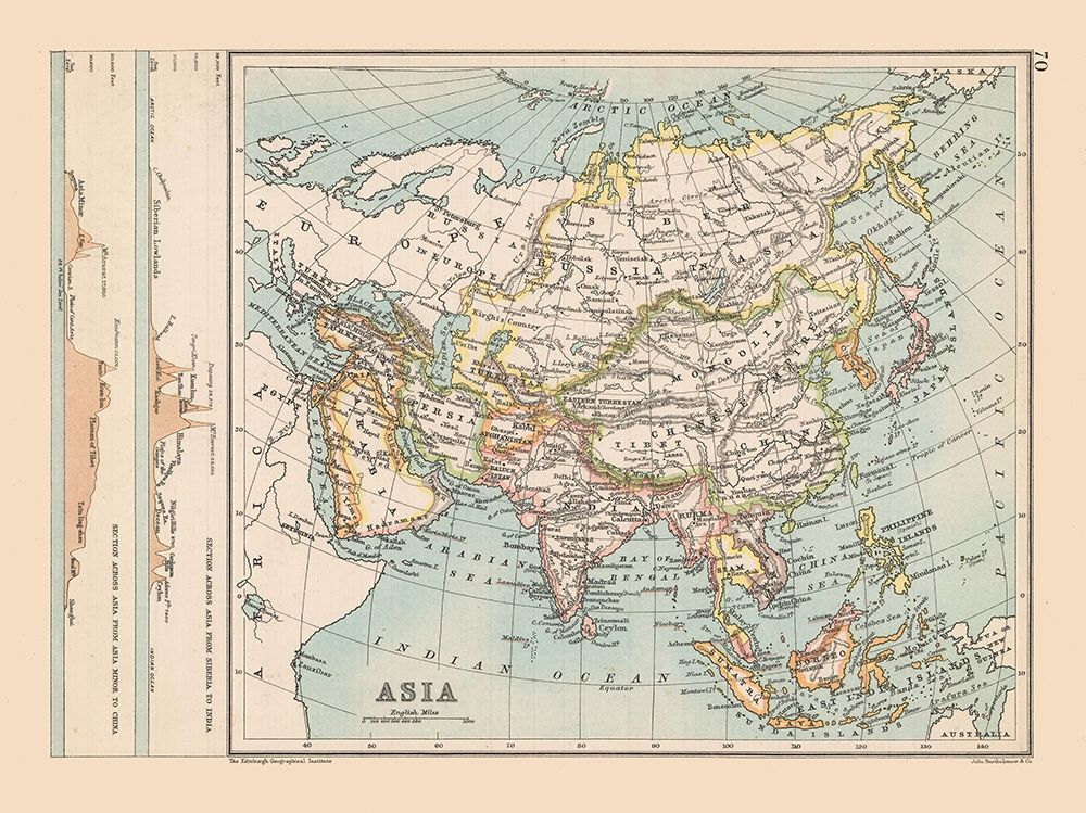 Asia - Bartholomew 1892