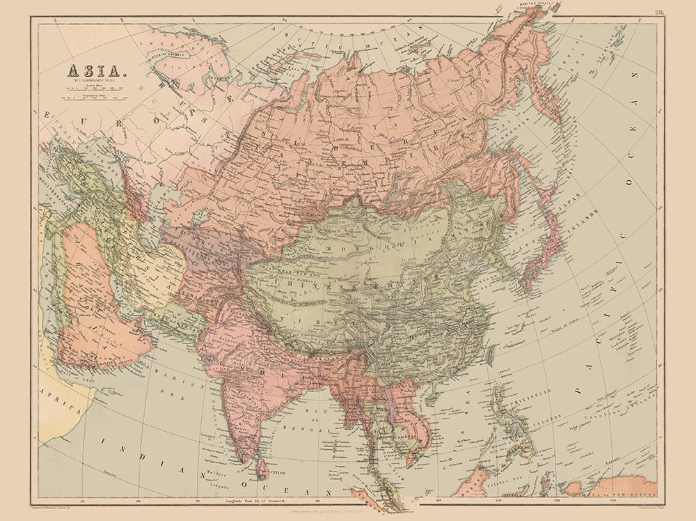 Asia -Bartholomew 1867