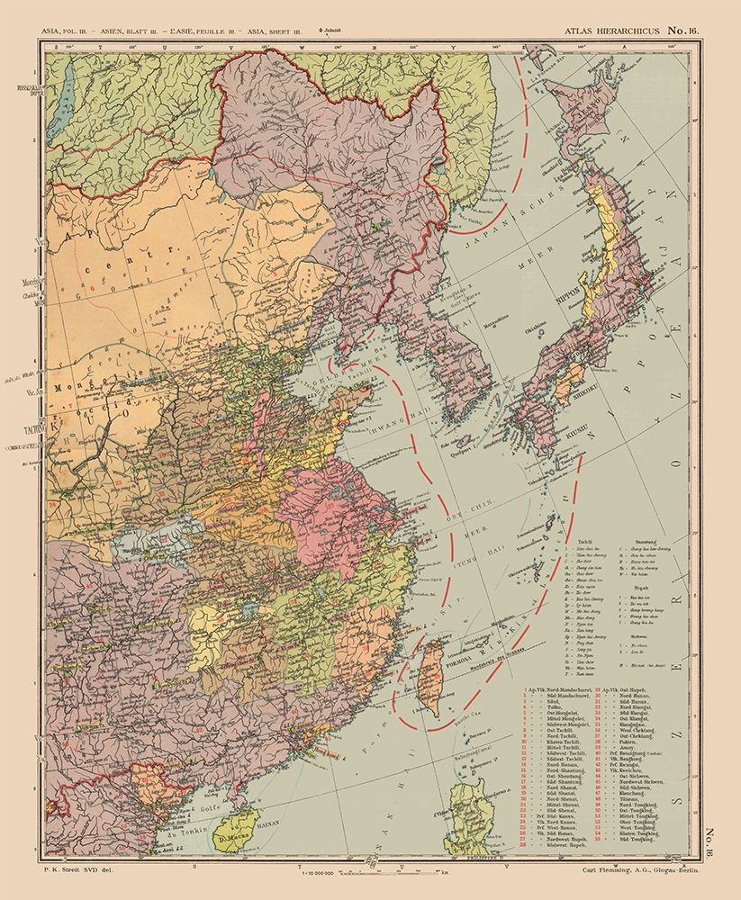 Asia China Japan Korea - Streit 1913