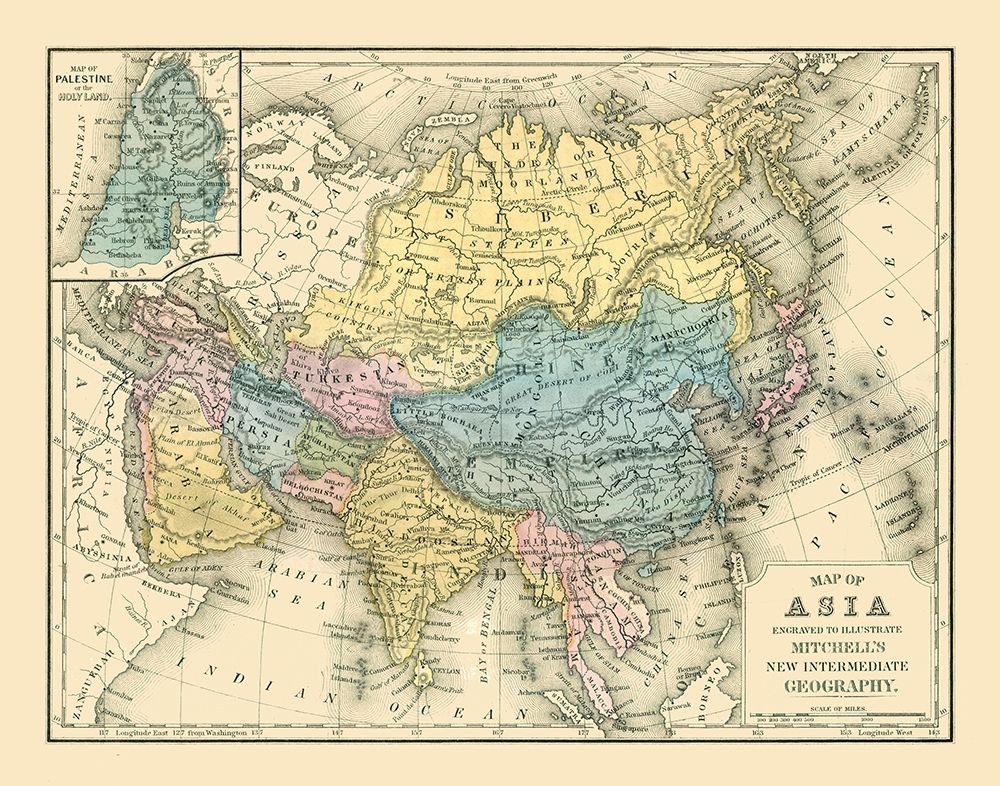 Asia - Mitchell 1869