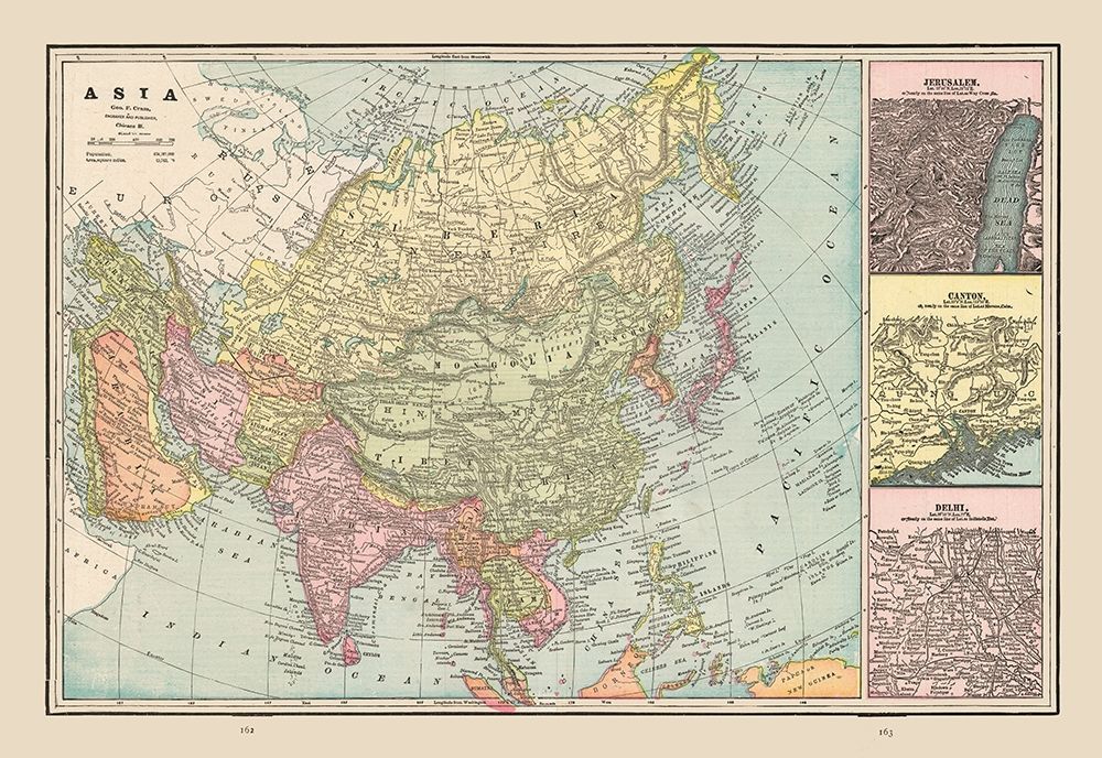Asia - Cram 1892