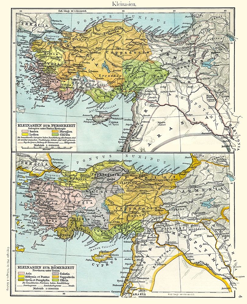 Asia Minor Roman Persian Times - Velhagen 1897