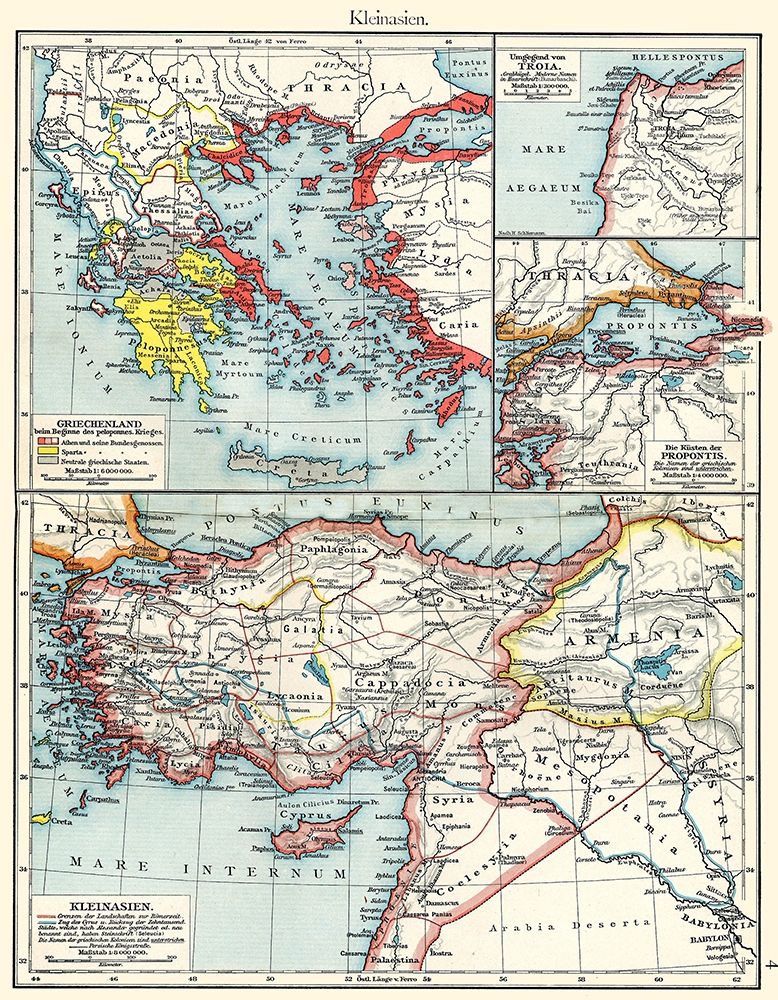 Asia Minor Greece - Putzgers 1897