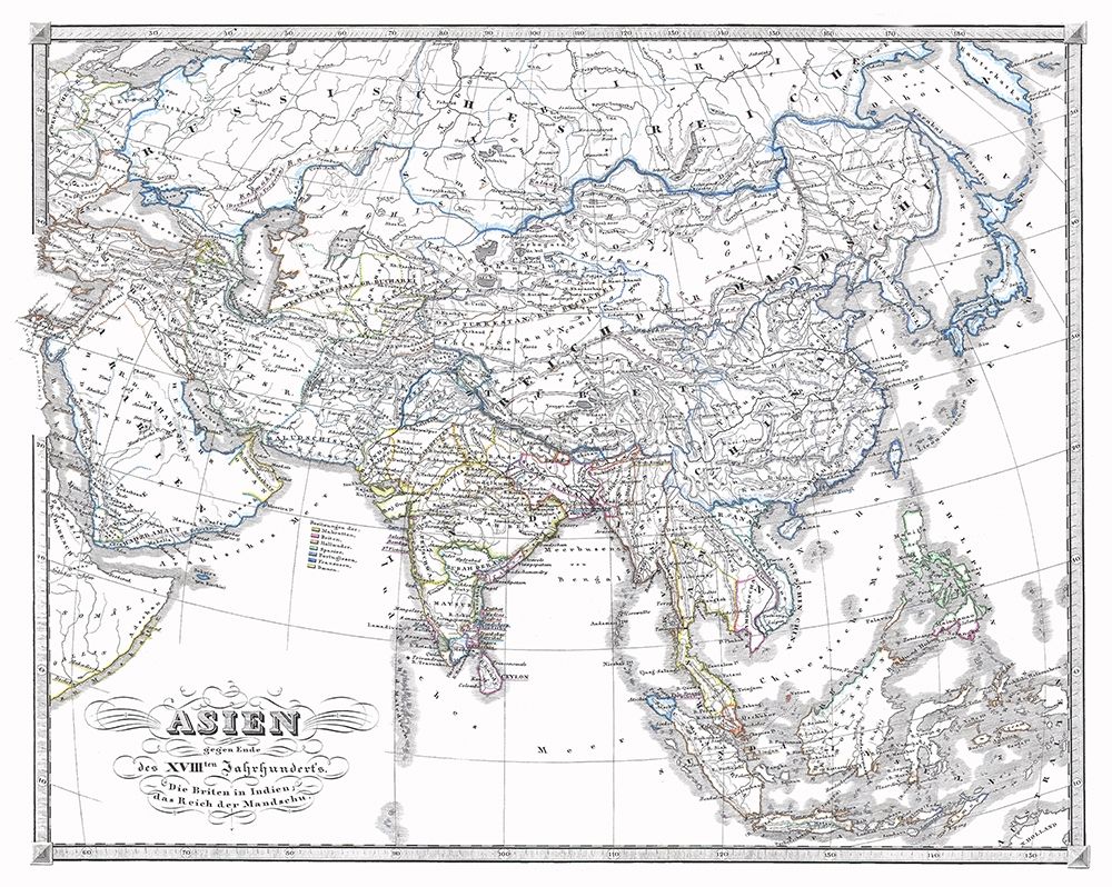 Asia End of 18th Century - Spruner 1855