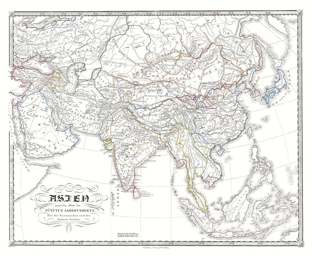 Asia Sassanid Empire Huns - Spruner 1855