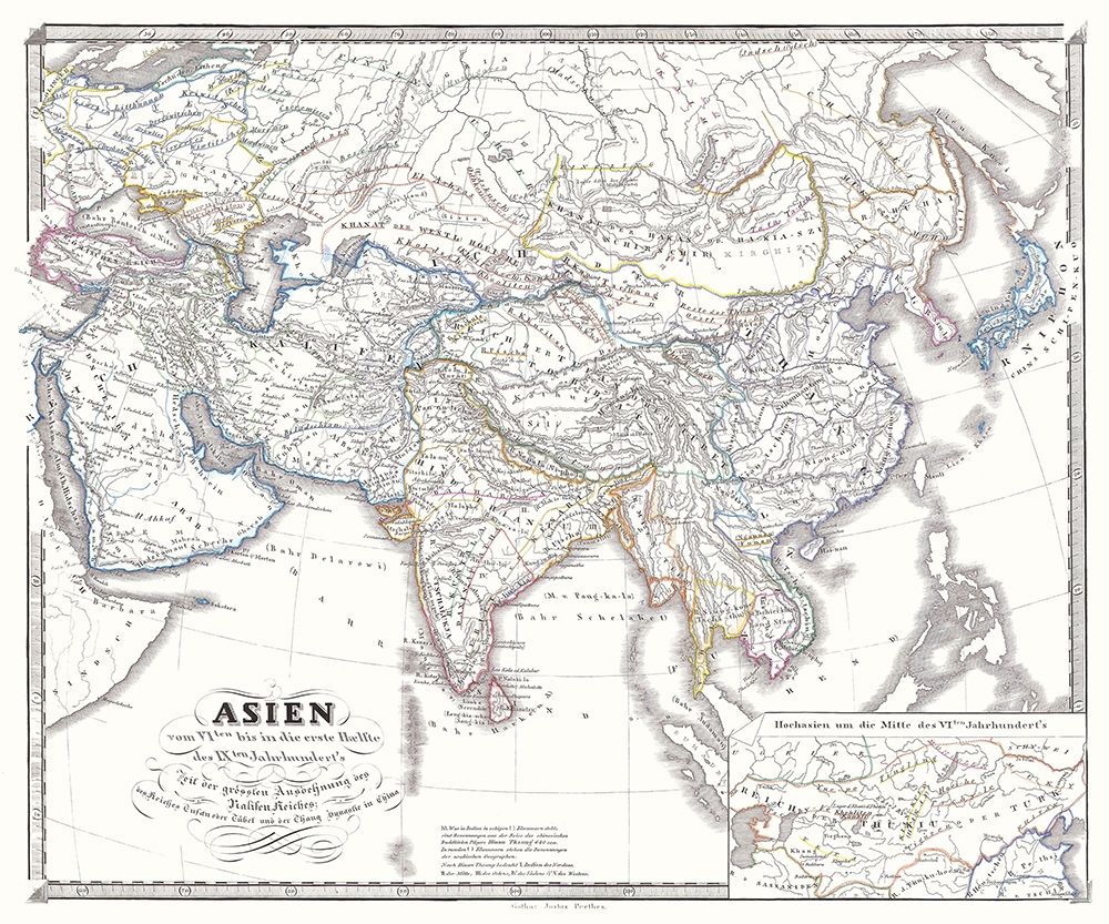 Asia 6th to 9th Century - Spruner 1855