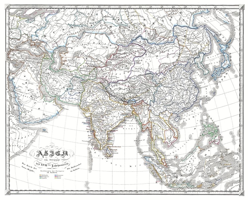 Asia End of 17th Century - Spruner 1855