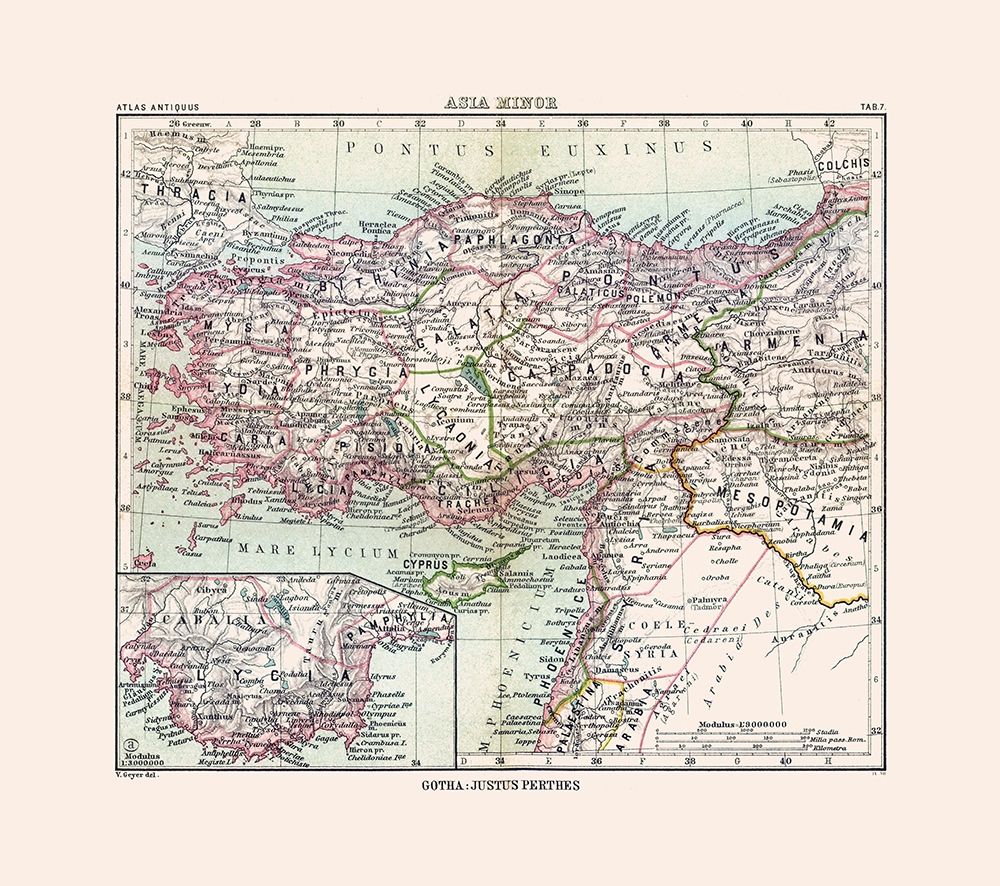 Asia Minor Middle East - Perthes 1896