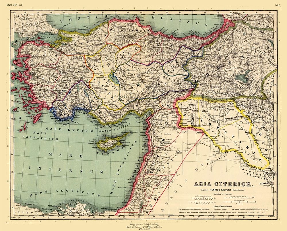 Asia Minor - Kiepert 1903