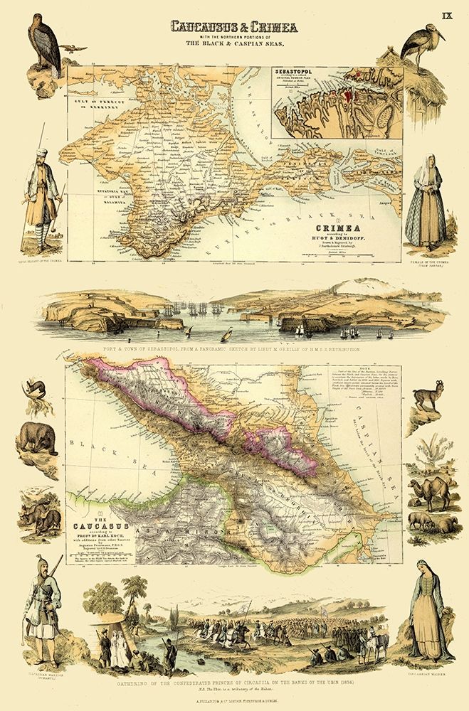 Asia Caucasus Crimea Black Caspian Seas