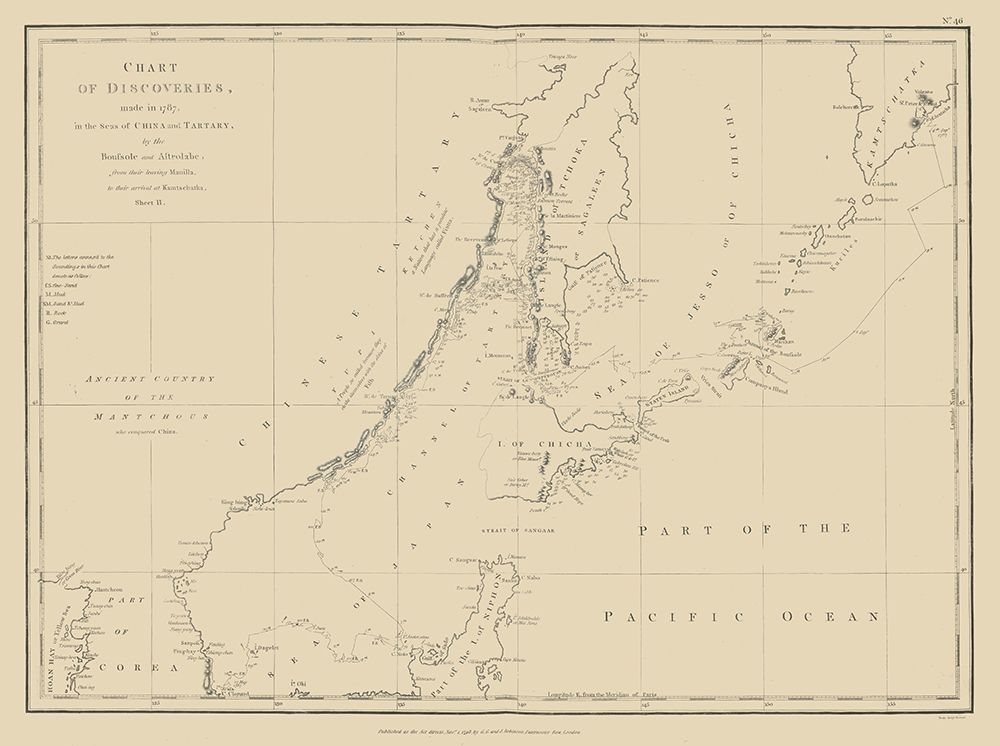 Asia Discoveries China Tartary - Robinson 1787