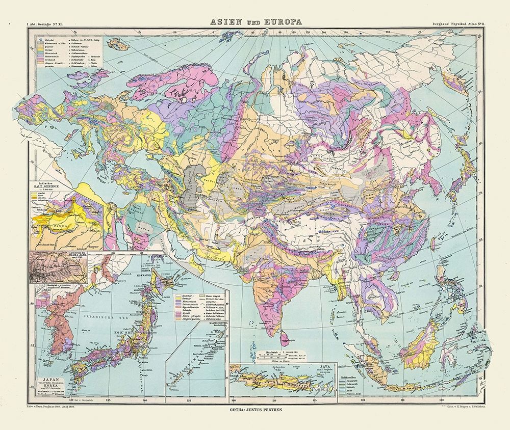 Asia Europe - Perthes 1889