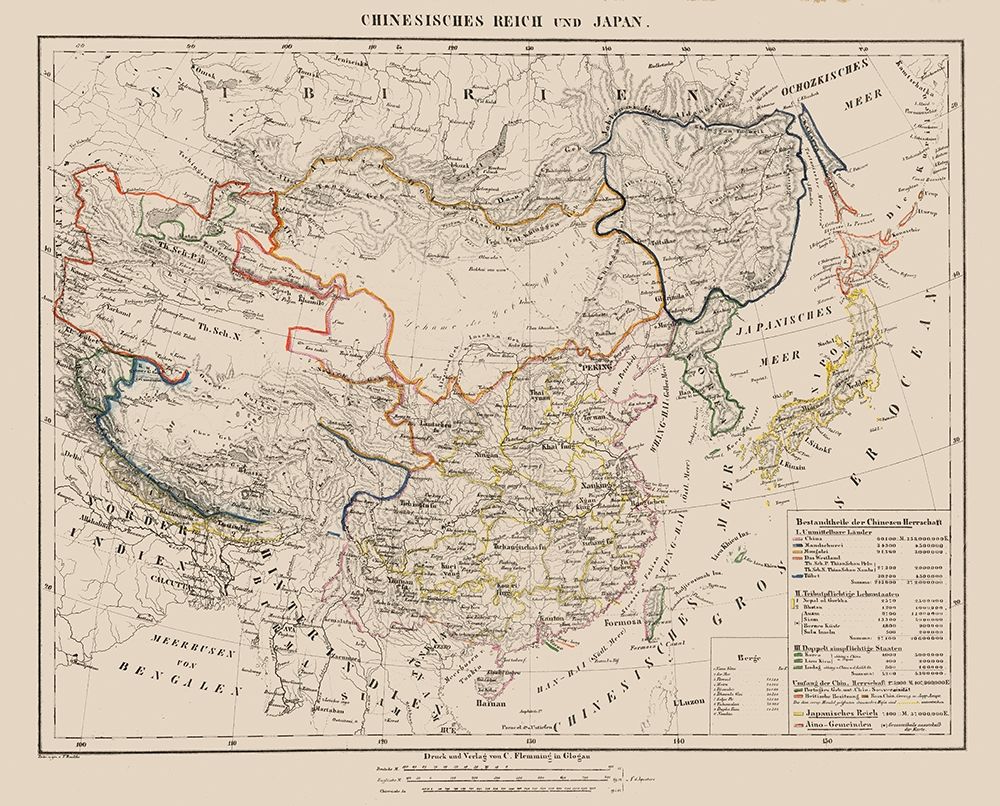 Asia Chinese Empire Japan - Sohr 1875