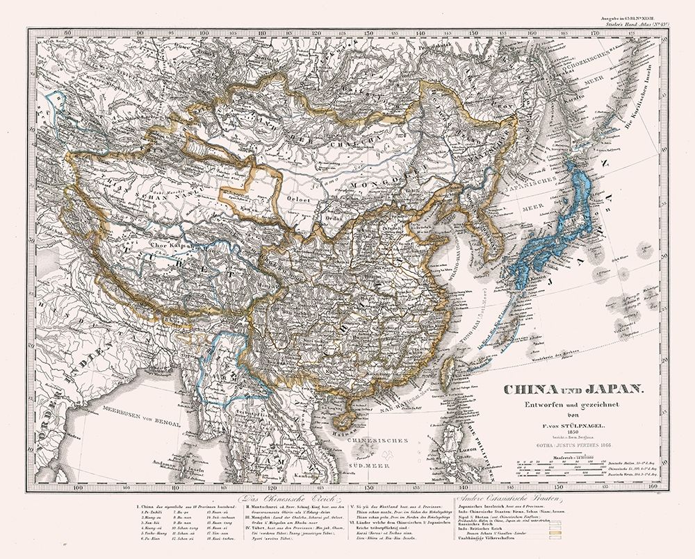 China Japan - Perthes 1866