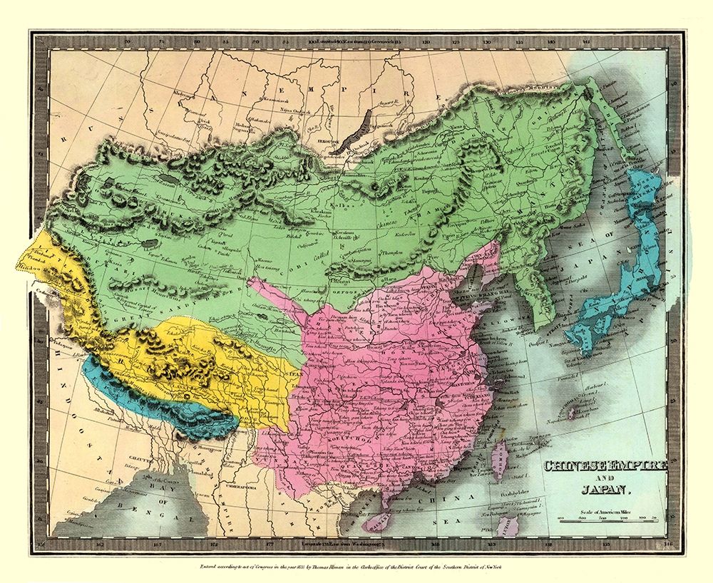 Asia Chinese Empire Japan - Thomas 1833