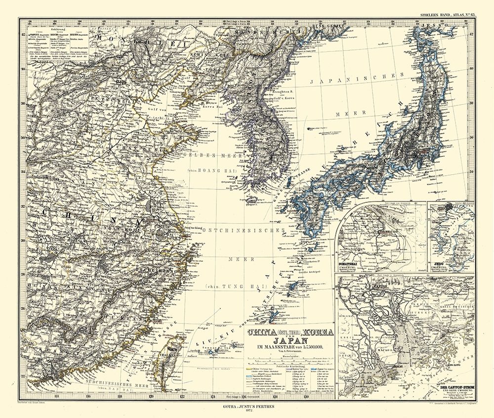 China Japan Korea - Perthes 1872