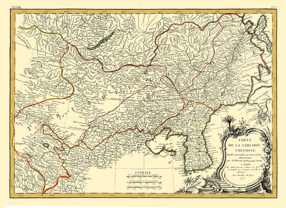 Asia Chinese Tartary - Bonne 1771