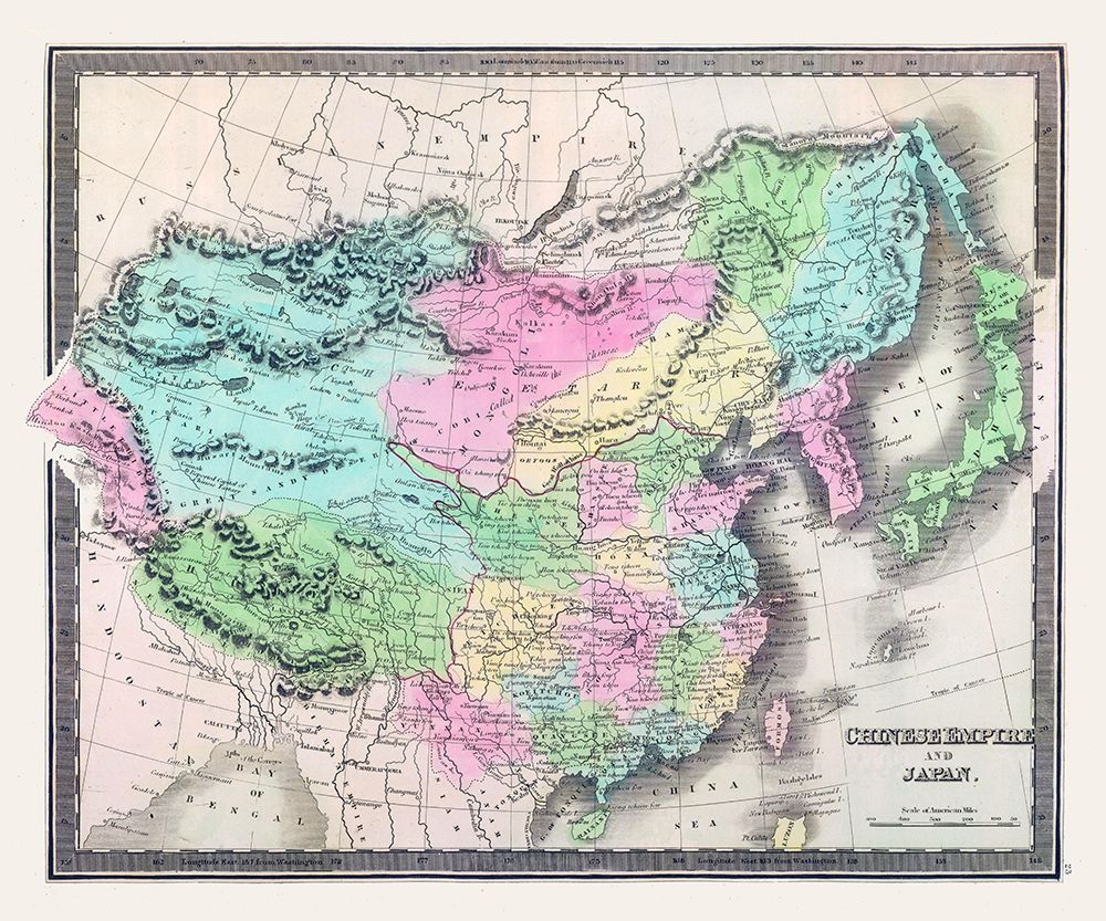 Asia Chinese Empire Japan - Greenleaf 1848