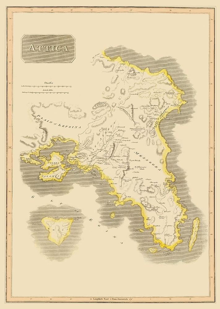Attica Region Greece - Thomson 1815
