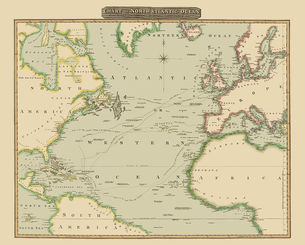 North Atlantic Ocean - Thomson 1817