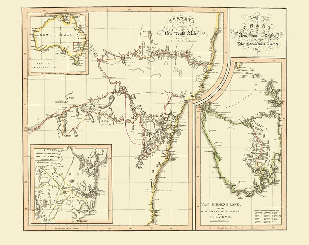 Australia New South Wales Van Diemens Land
