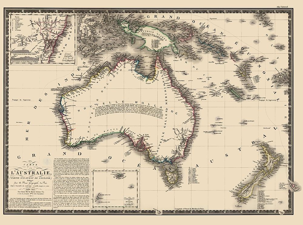 Australia Oceania - Brue 1826