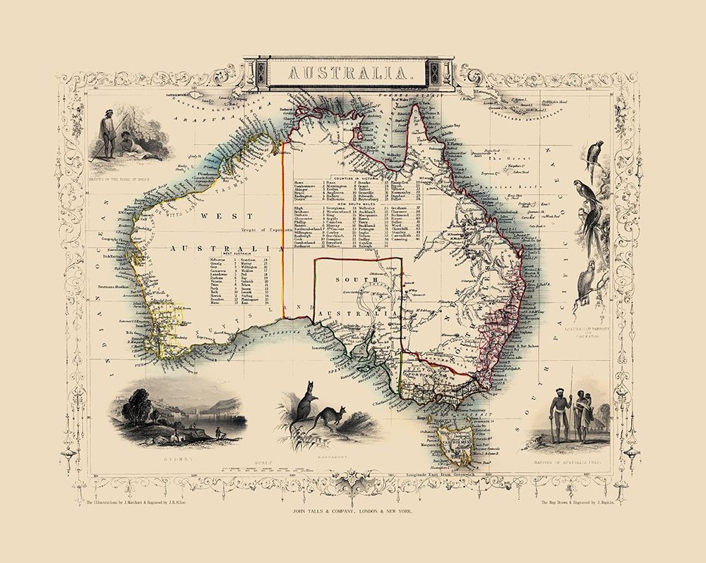 Australia - Tallis 1851