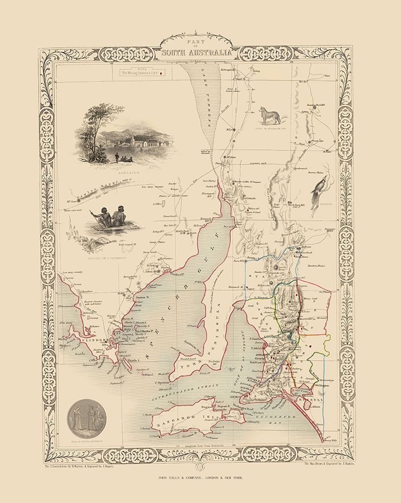 South Part Australia - Tallis 1851