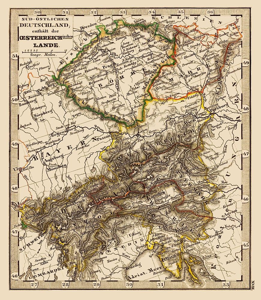 Austria Hungary - Stieler 1852