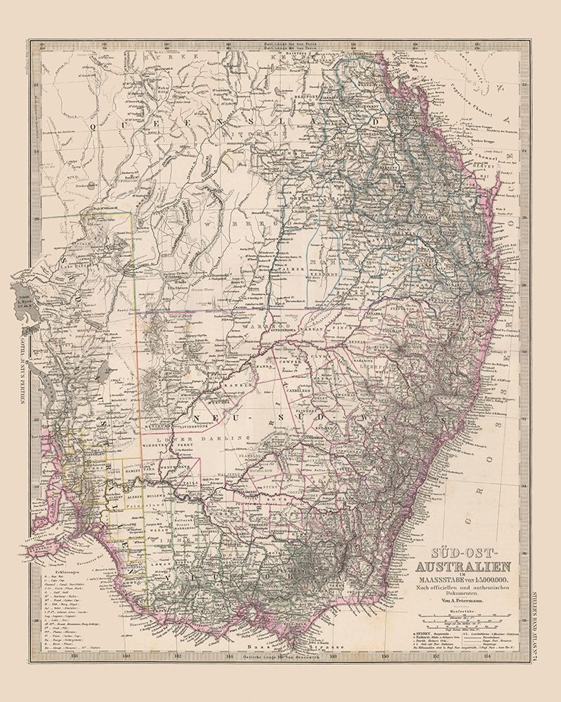 Southeast Australia - Stieler  1885
