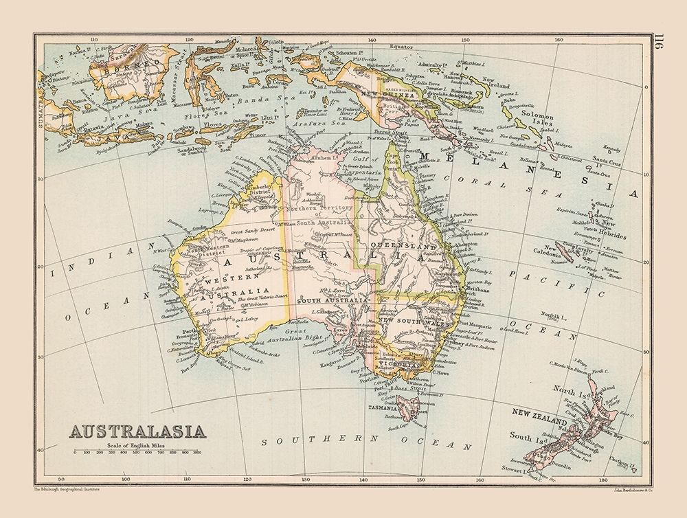 Australasia - Bartholomew 1892