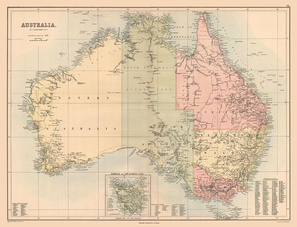 Australia - Bartholomew 1867