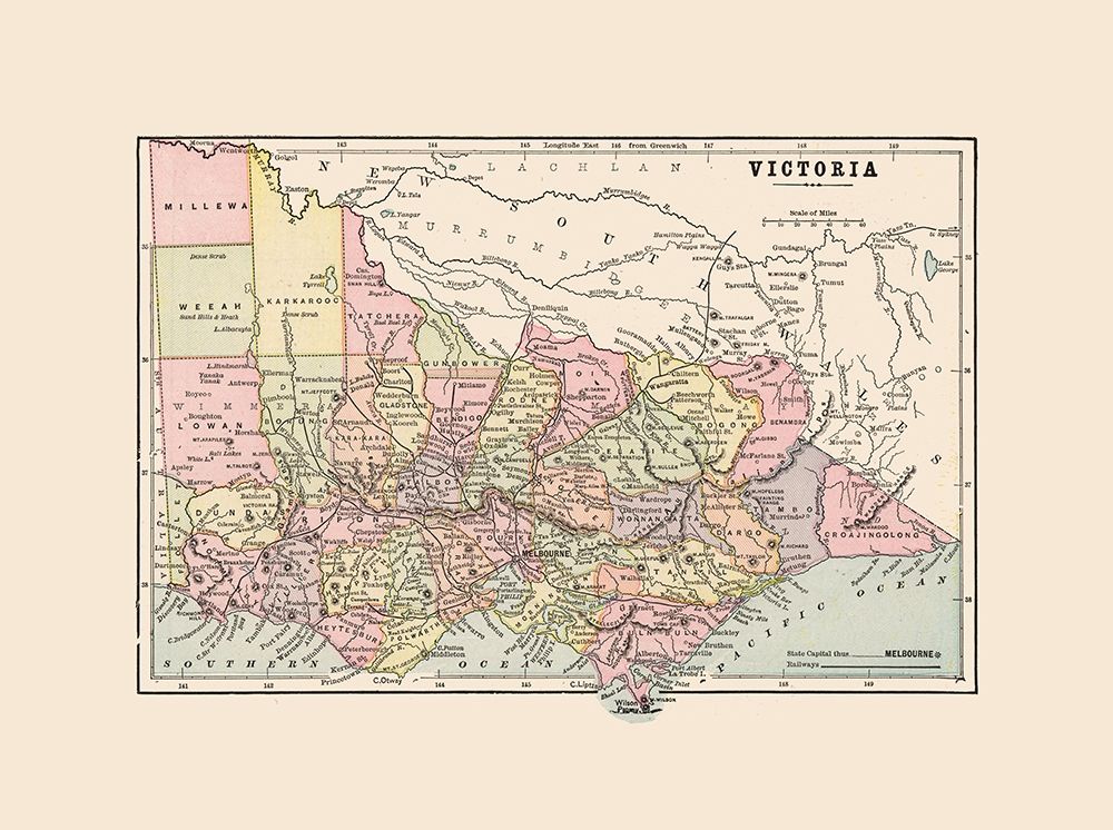 Victoria Australia - Cram 1892