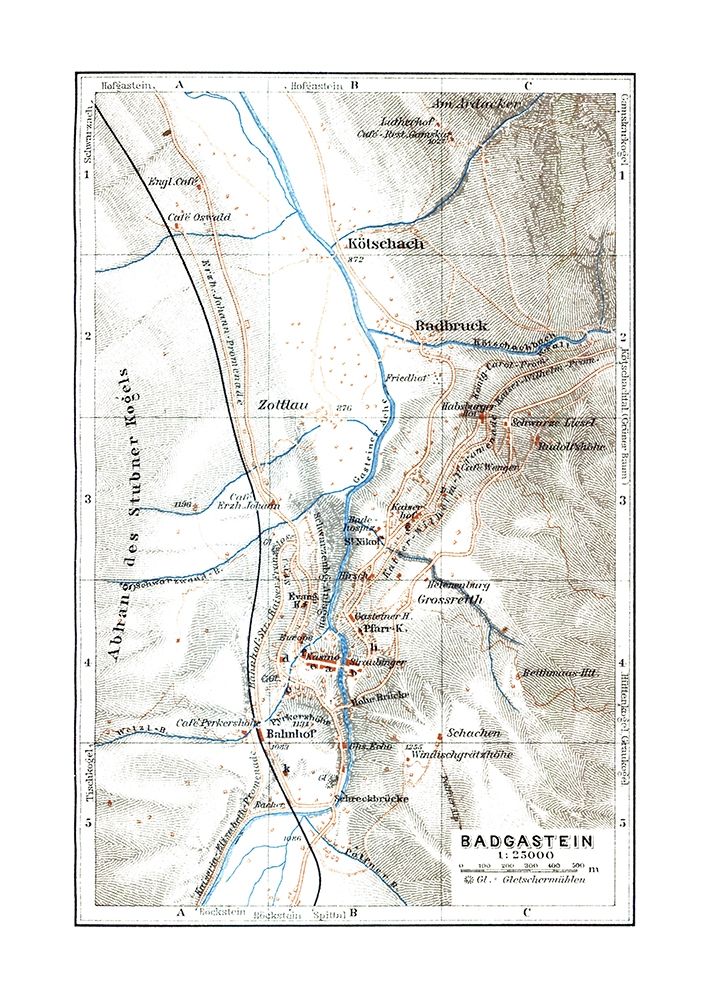 Badgastein Austria - Baedeker 1910