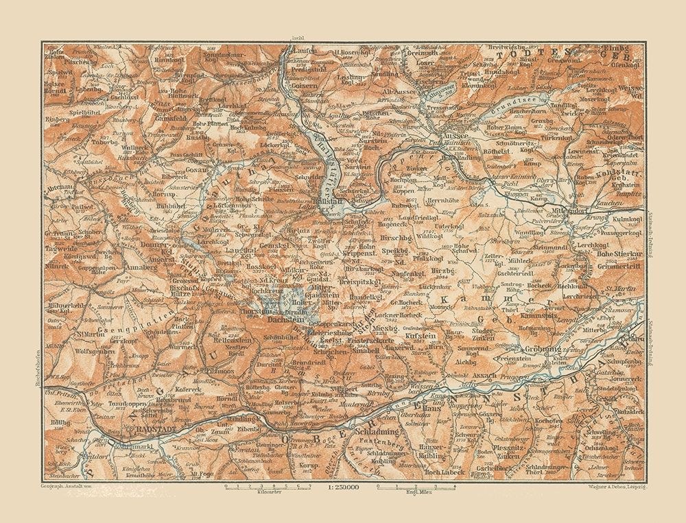 Dachstein Region Austria - Baedeker 1910