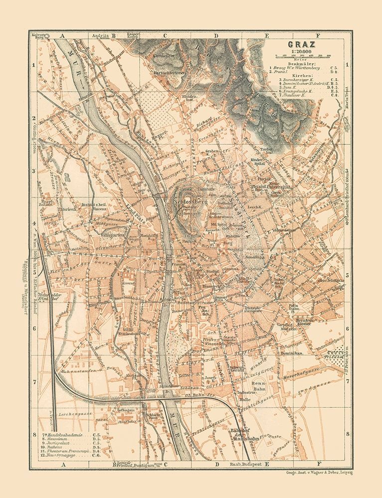 Graz Austria - Baedeker 1910