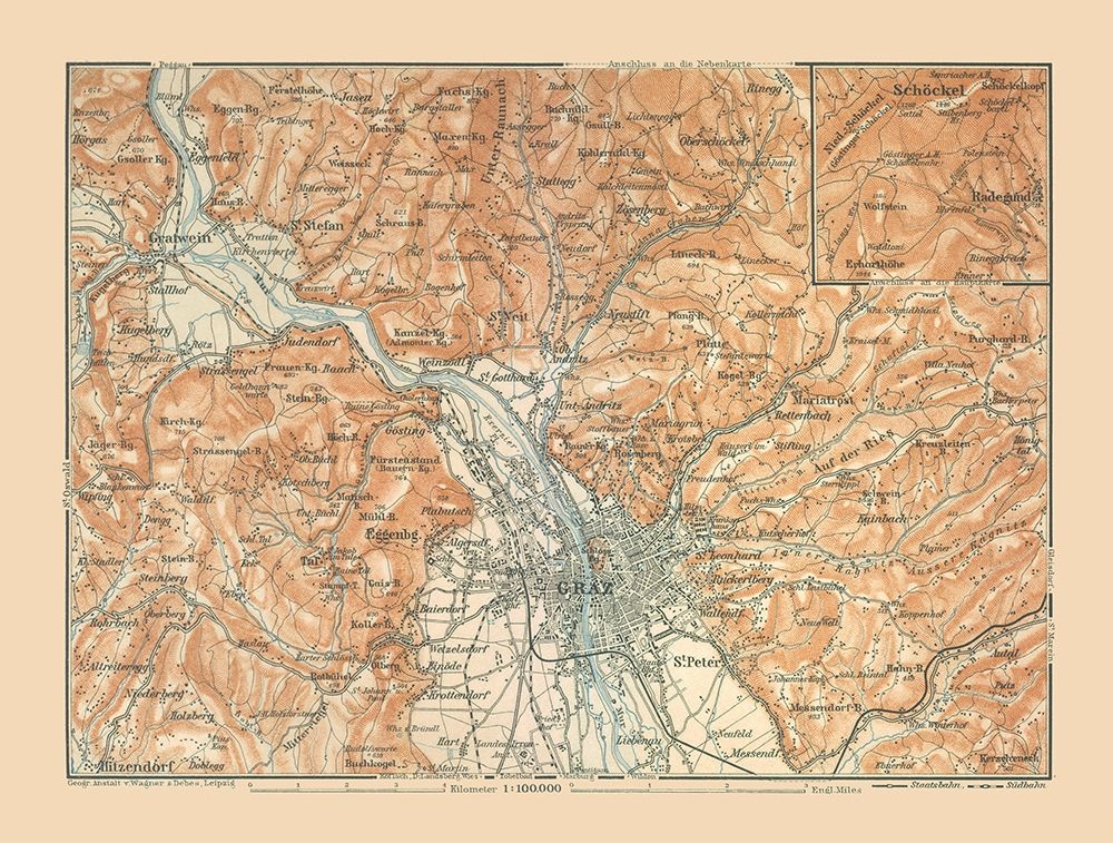 Graz Austria - Baedeker 1910