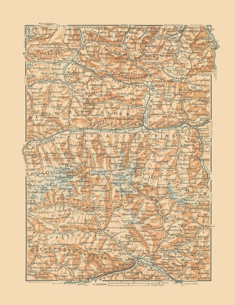 Hohe Tauern Region Austria - Baedeker 1910