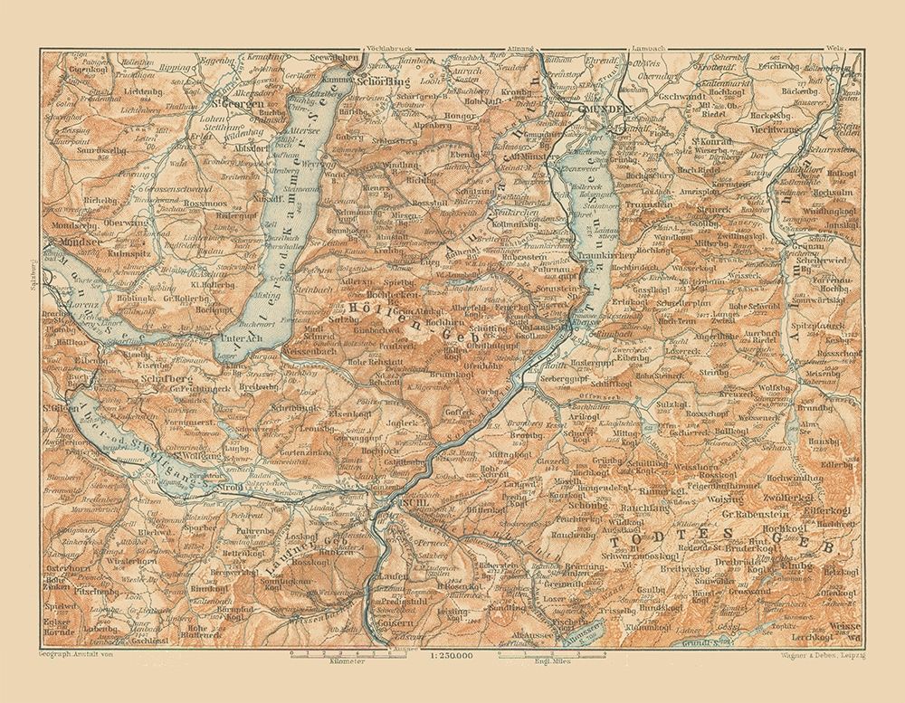 Hollen Region Austria - Baedeker 1910