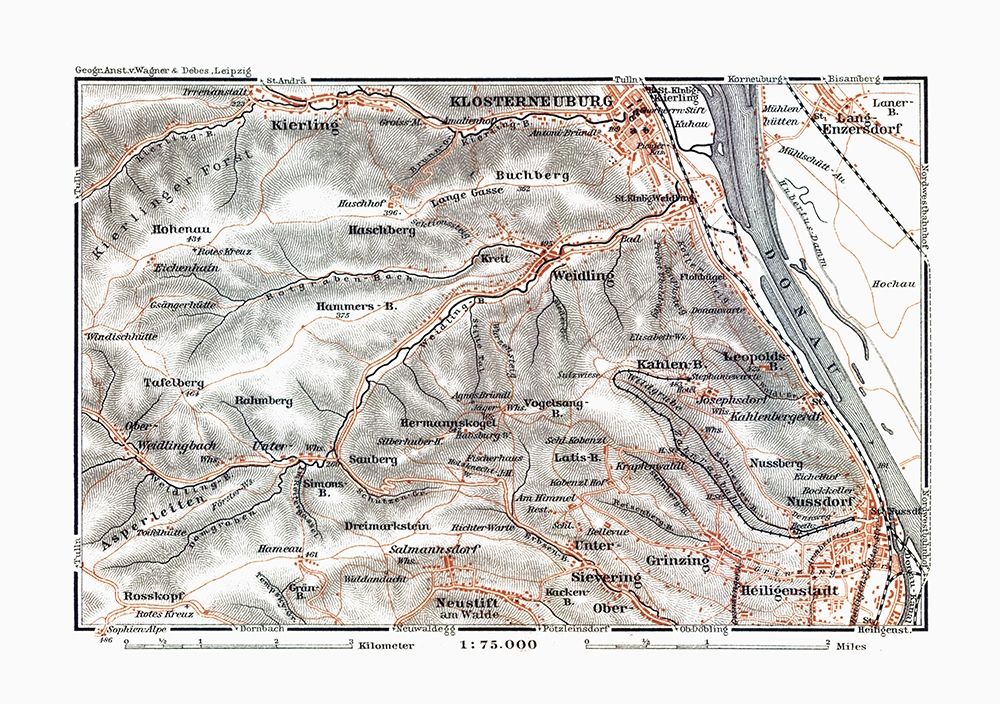 Klosterneuburg Region Austria - Baedeker 1910