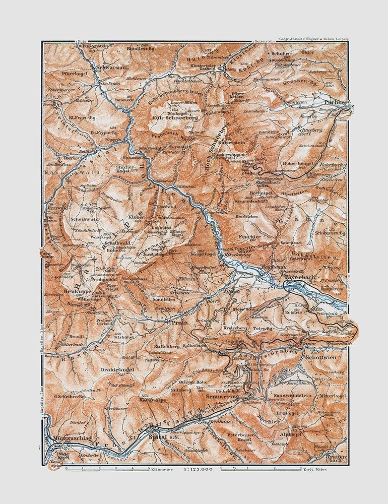 Raxalpe Region Austria - Baedeker 1910