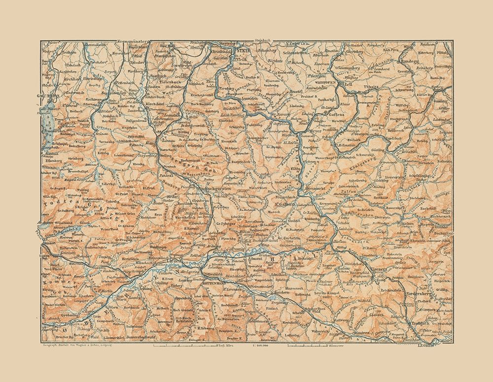 Sthal Region Austria - Baedeker 1910