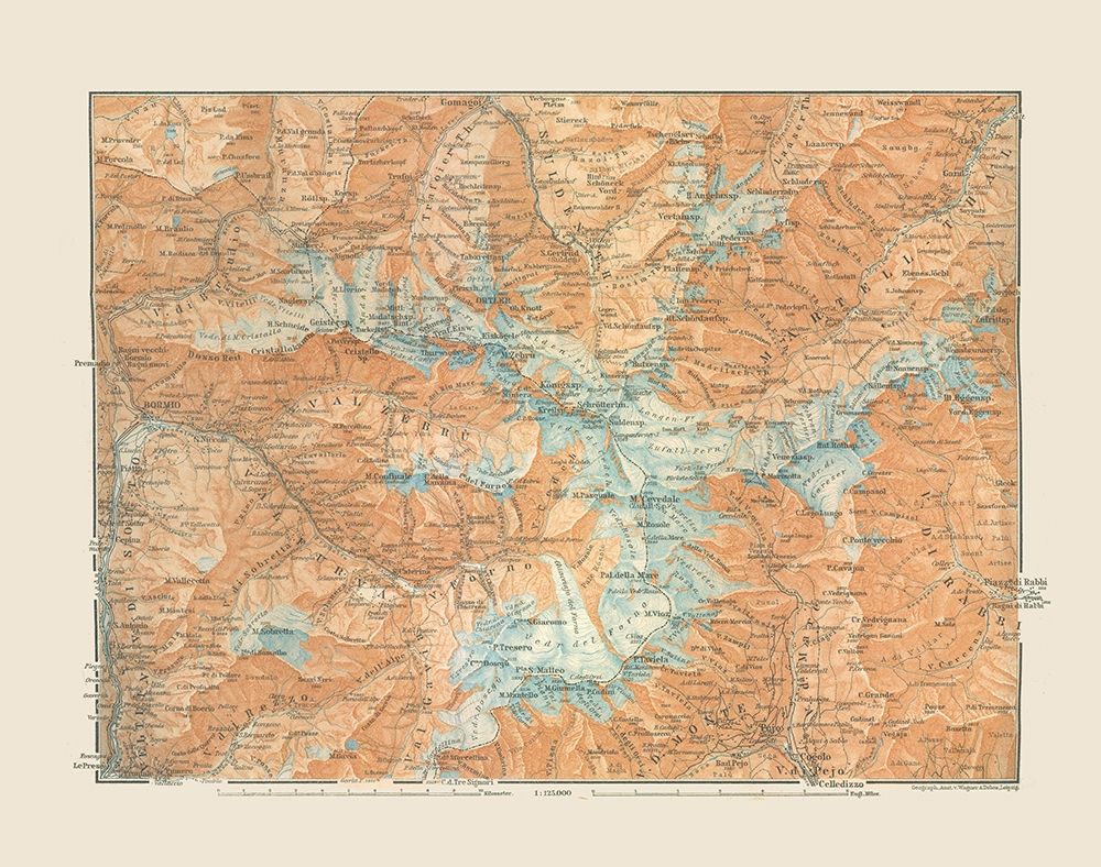 Western Austria Region - Baedeker 1910