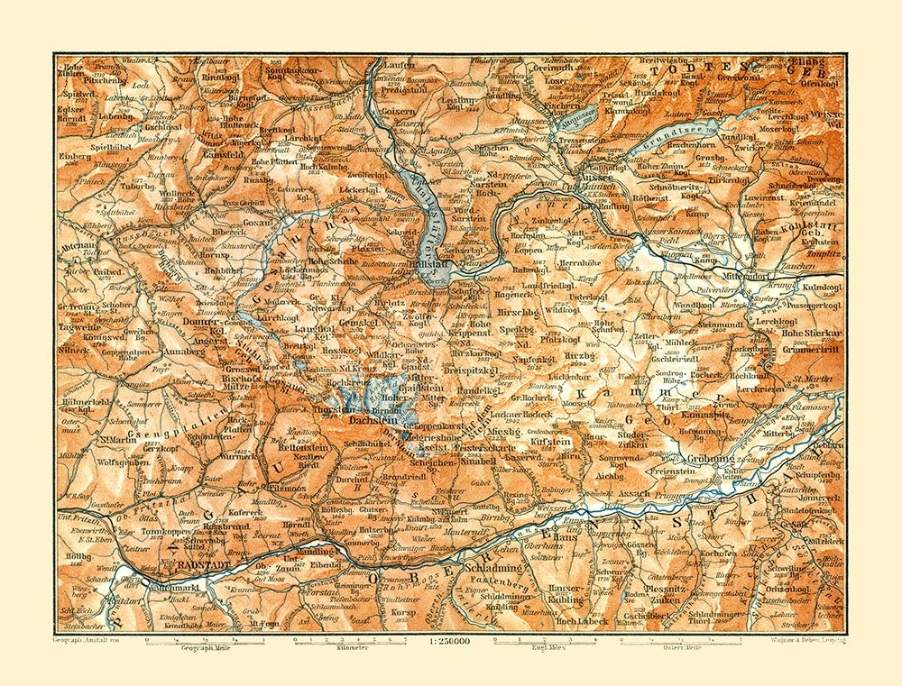 Dachstein Region Austria - Baedeker 1896