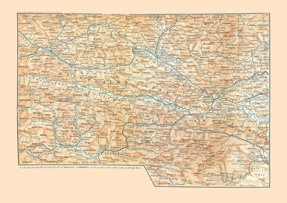 Gailthaler Alpen Austria - Baedeker 1896
